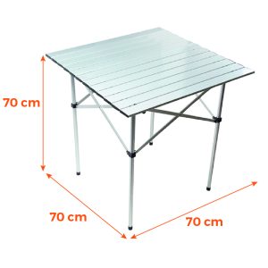 Mesa plegable Aluminio 110 x 71 x 71 cm (Mod. TBA401) - Waterdog